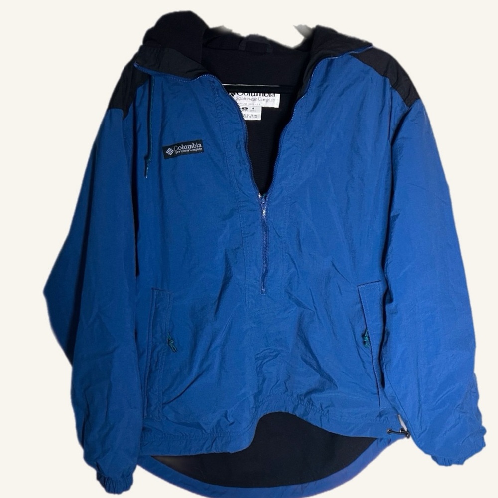 Columbia Small Blue Black Jacket outdoor hiking casual size Small